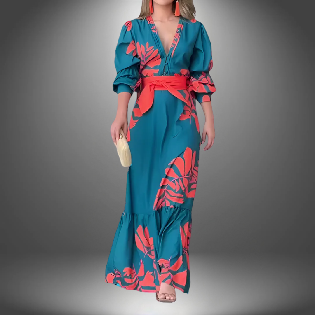 Sarah | Robe flatteuse à col en V