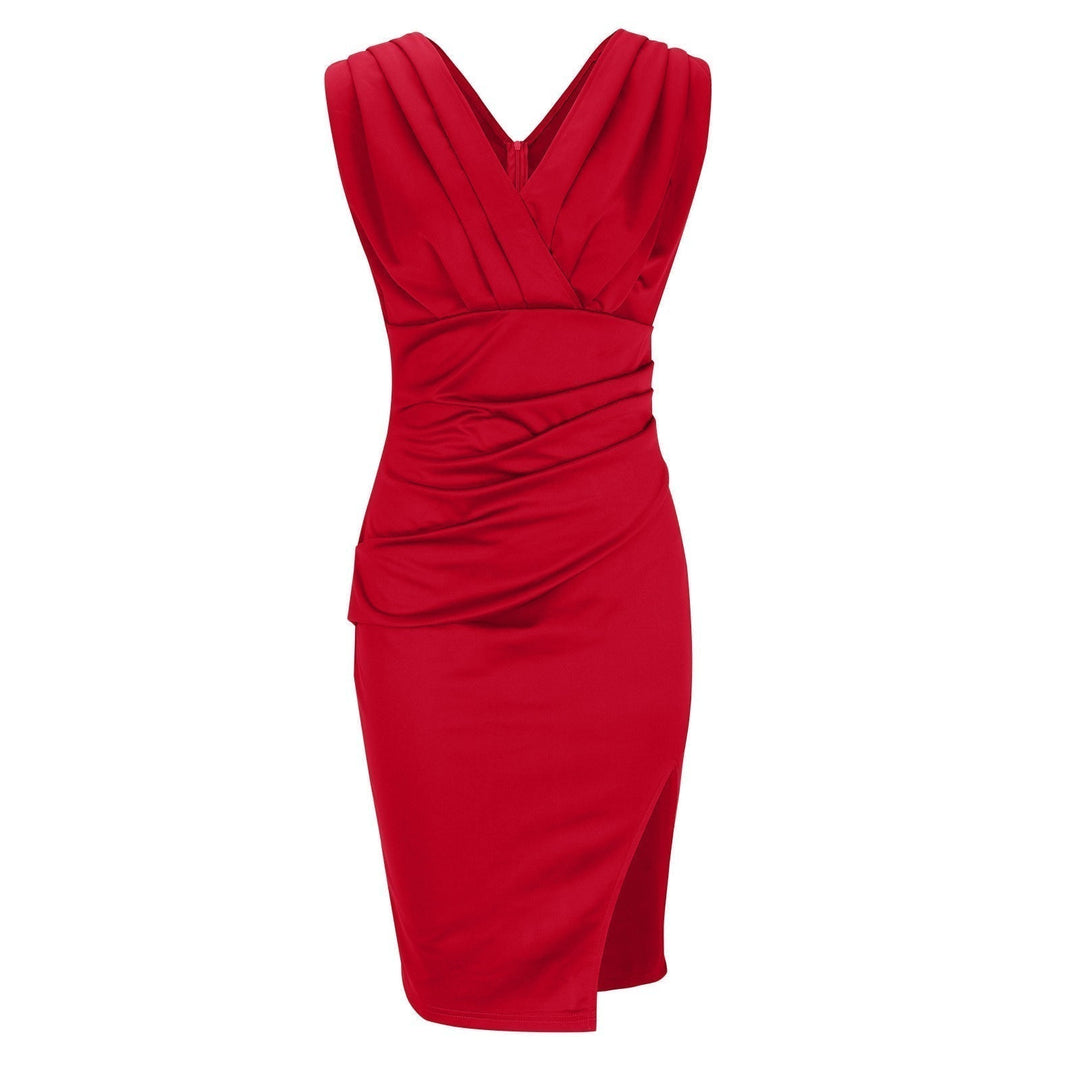Fleur De Luxe | Robe Élégante Cintrée avec Décolleté en V