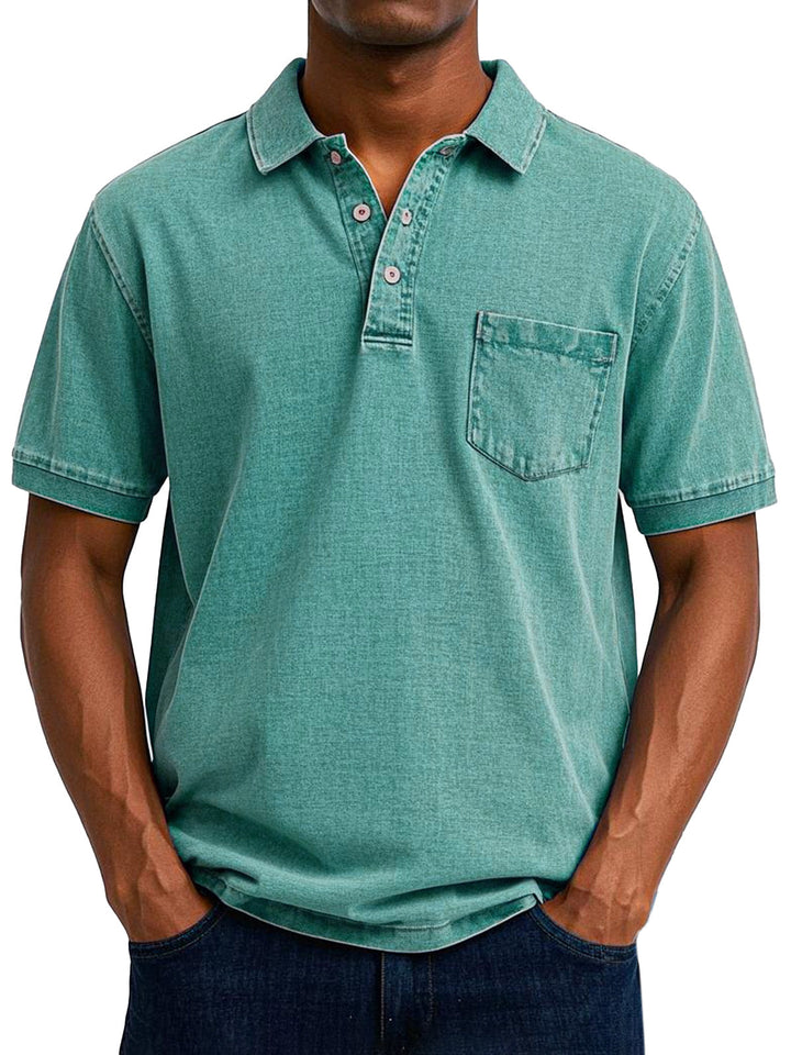 Fleur De Luxe  | Chemise Polo Vintage Décontractée pour Homme