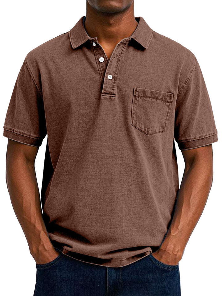 Fleur De Luxe  | Chemise Polo Vintage Décontractée pour Homme