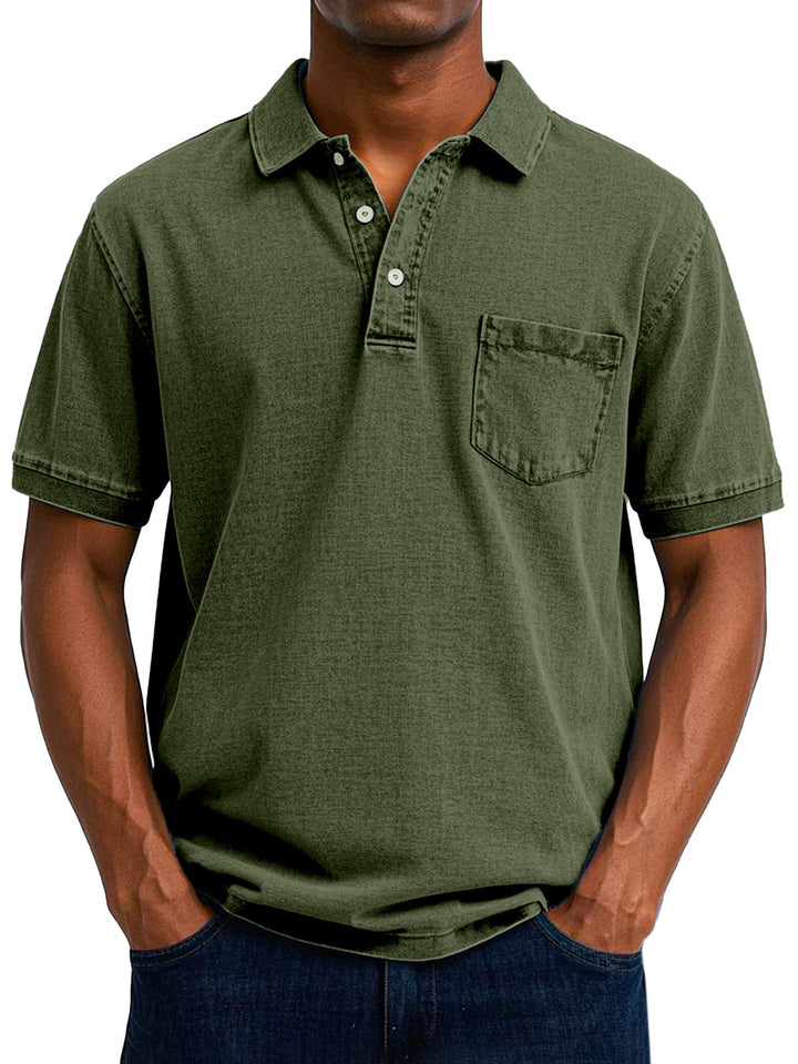 Fleur De Luxe  | Chemise Polo Vintage Décontractée pour Homme
