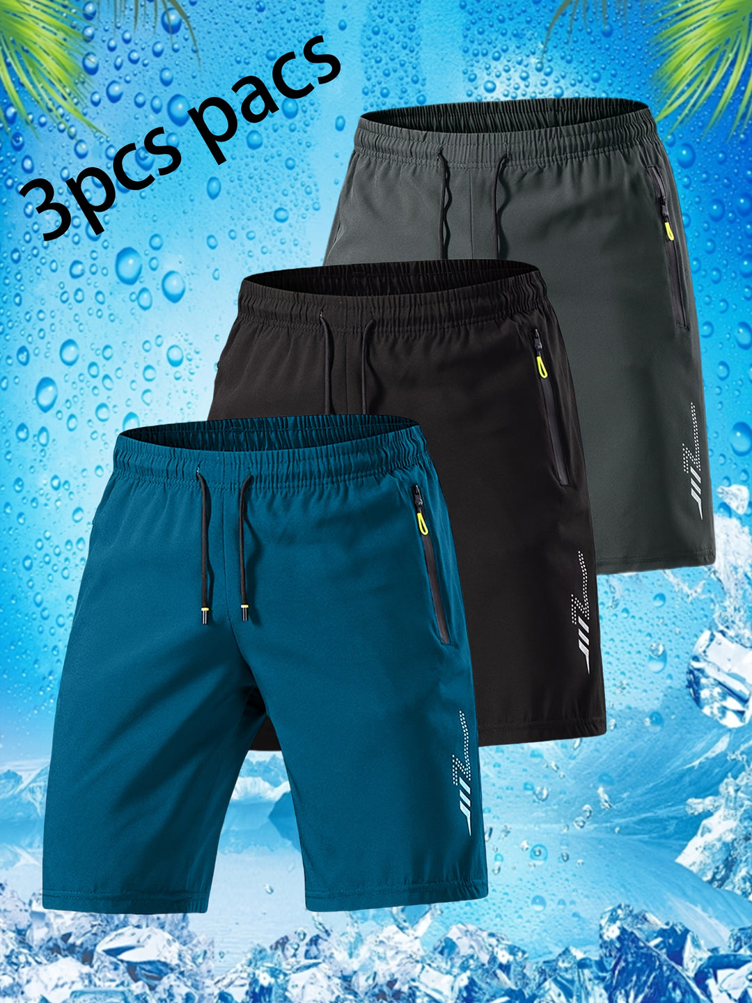Fleur De Luxe - Pack de 3 Shorts Sport Homme