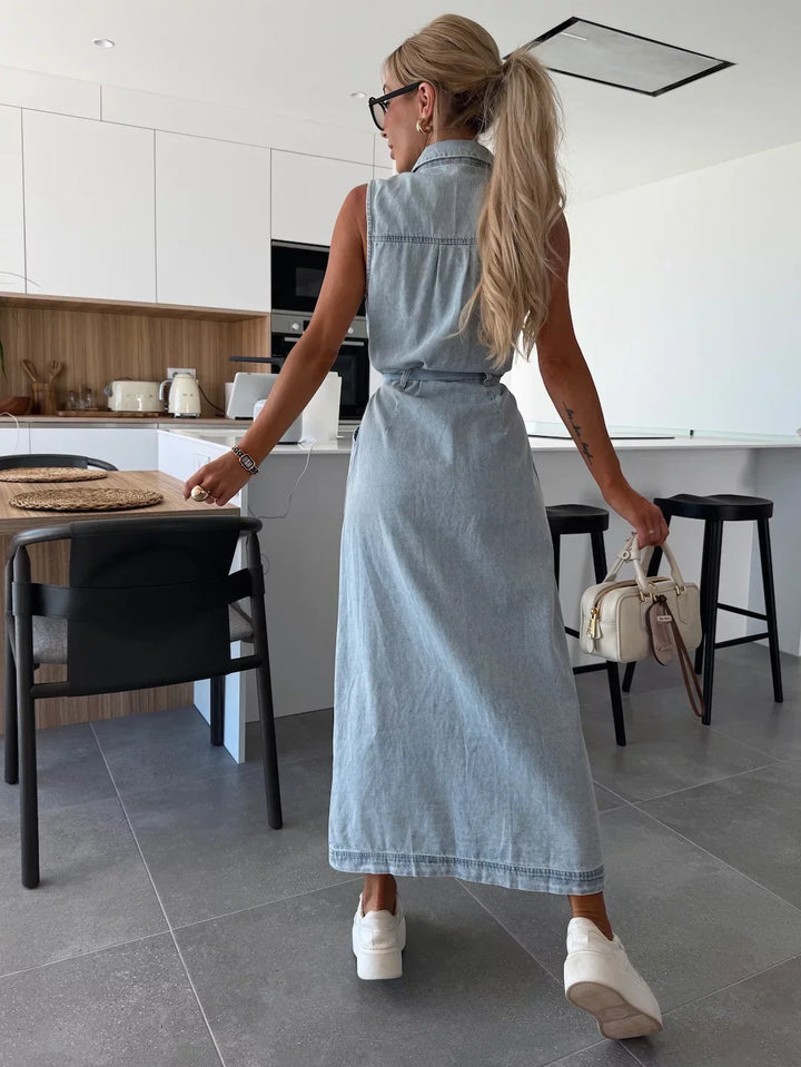 Fleur De Luxe | Louise | Robe longue en jean