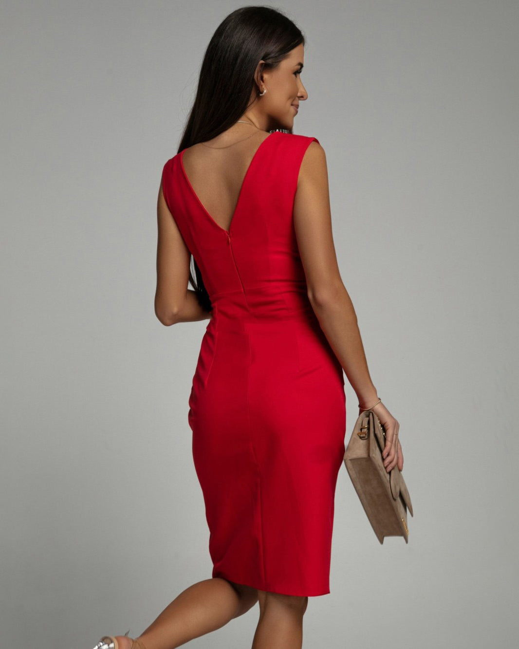 Fleur De Luxe | Robe Élégante Cintrée avec Décolleté en V
