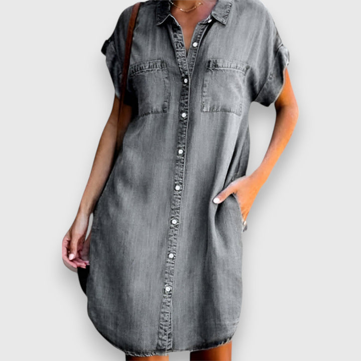 Fleur De Luxe | Pauline | Robe en jean aérée