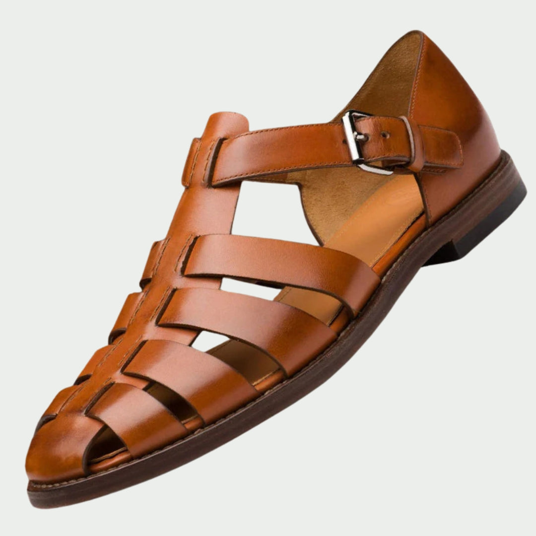 Fleur De Luxe - Sandales Tressées Homme Cuir