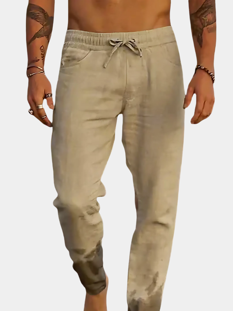 Fleur De Luxe | Pantalon de plage en lin