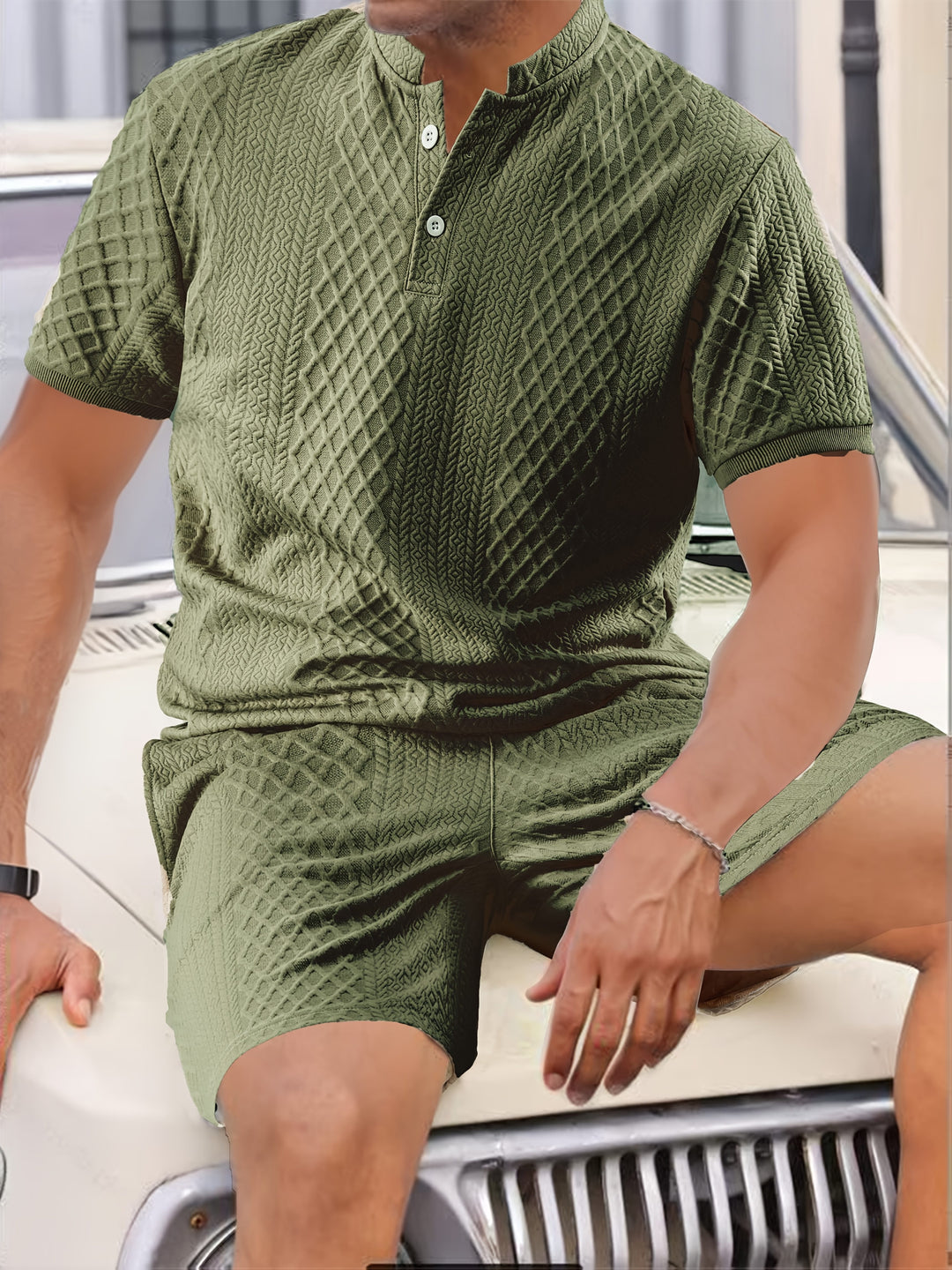 Fleur De Luxe - Ensemble Homme à Motif Texturé