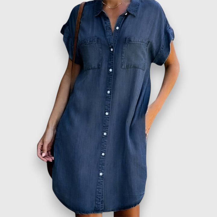 Fleur De Luxe | Pauline | Robe en jean aérée