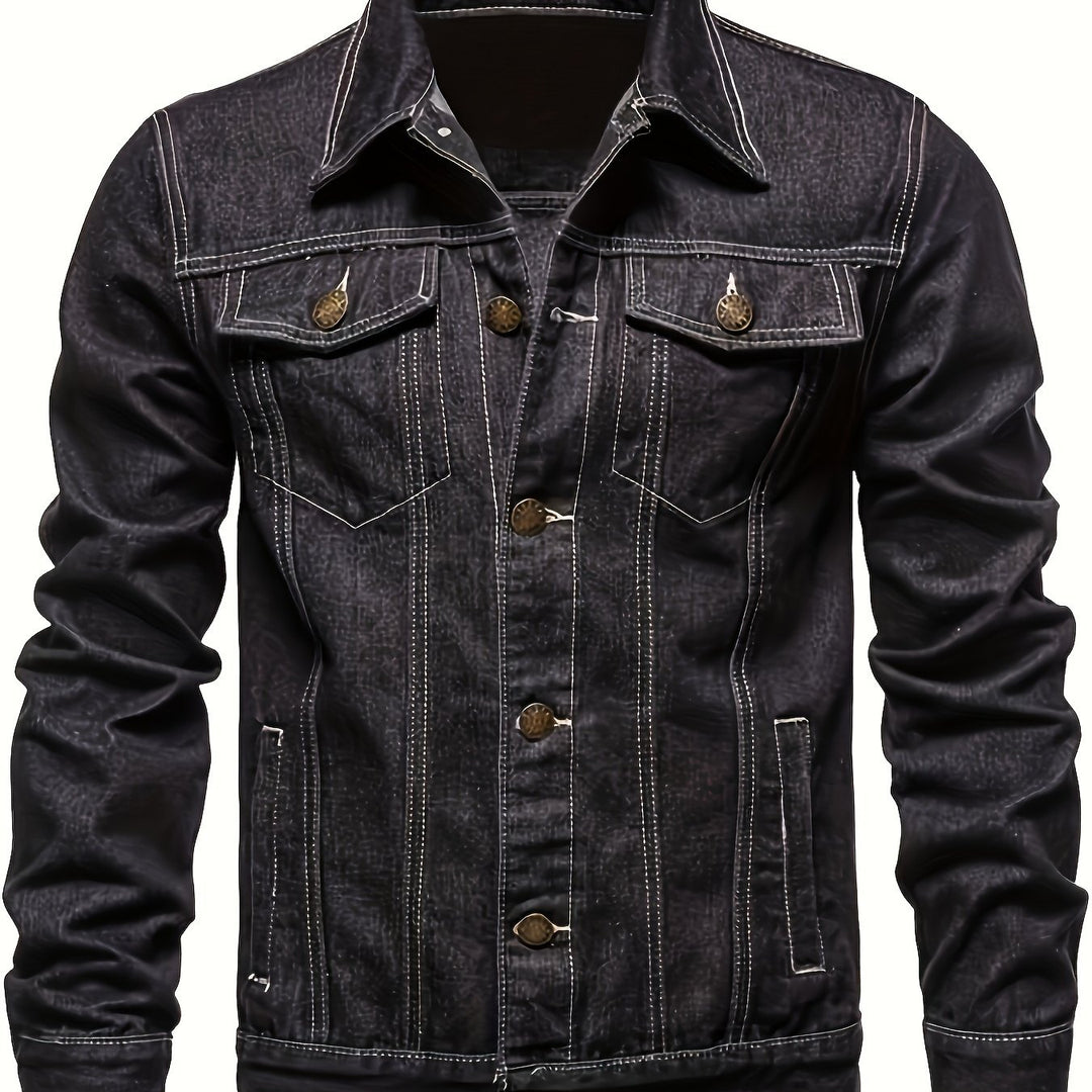 Fleur De Luxe - Veste en Jean Classique pour Homme