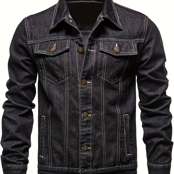 Fleur De Luxe - Veste en Jean Classique pour Homme
