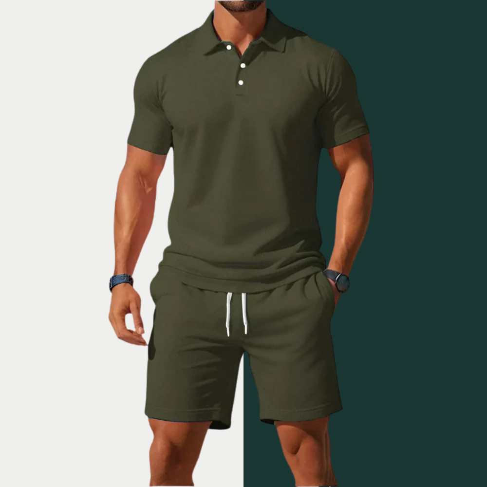 Fleur De Luxe - Ensemble Polo & Short Homme