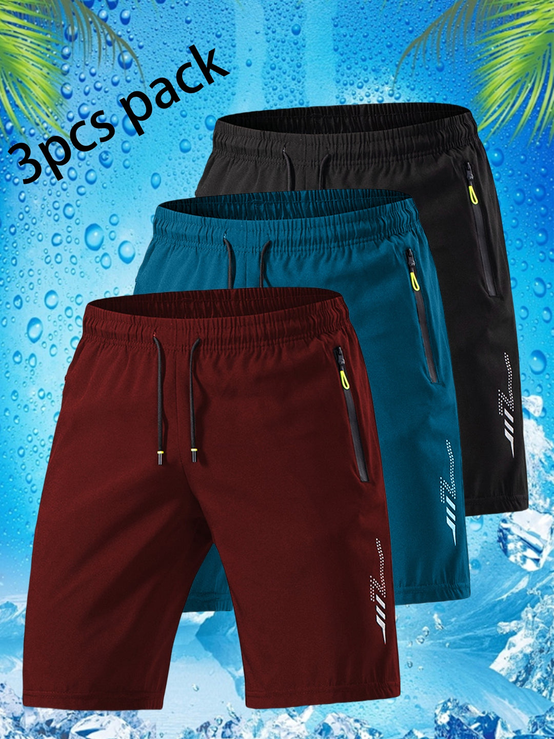 Fleur De Luxe - Pack de 3 Shorts Sport Homme