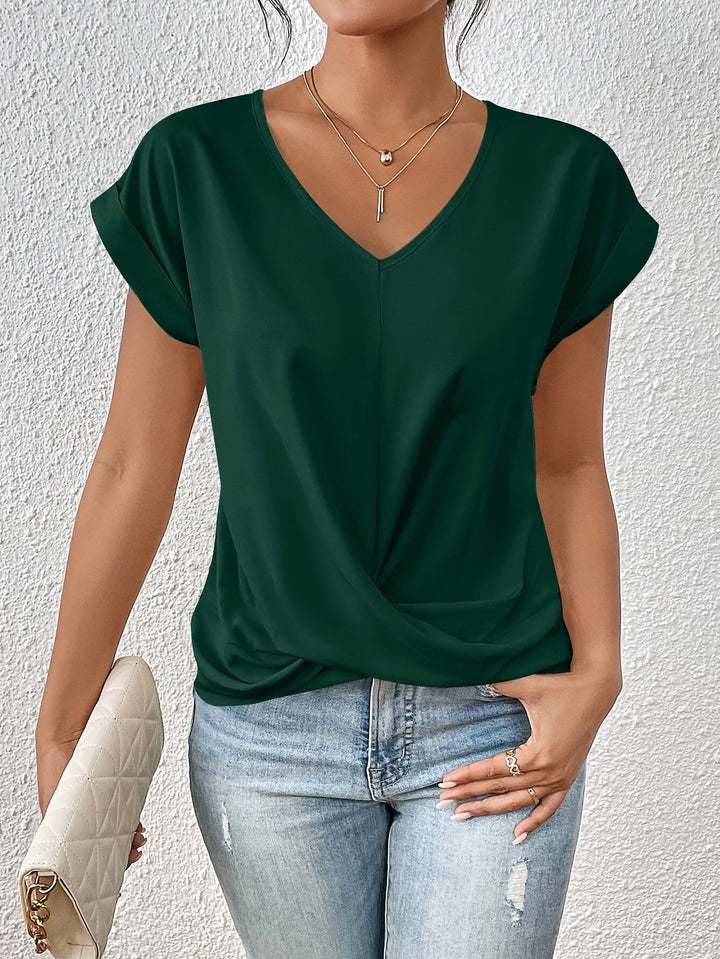 Éloïse| T-shirt Col Cœur Décontracté