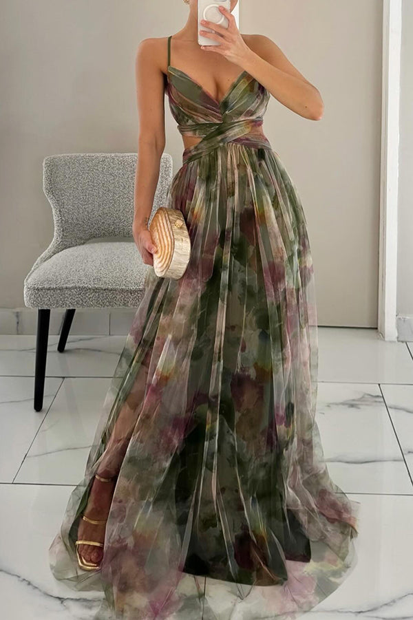 Fleur De Luxe - Robe Longue en Tulle Fluide