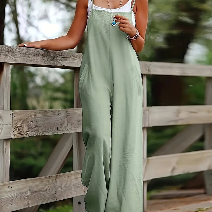 Solid Color Jumpsuit