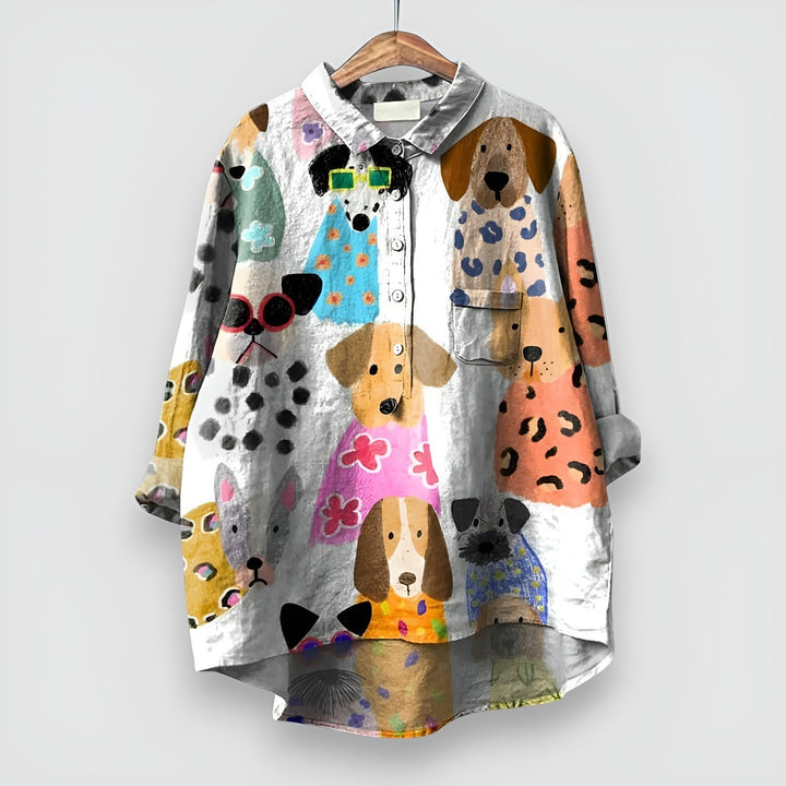 Laroche™ | Chemise Femme avec Imprimé de Chien