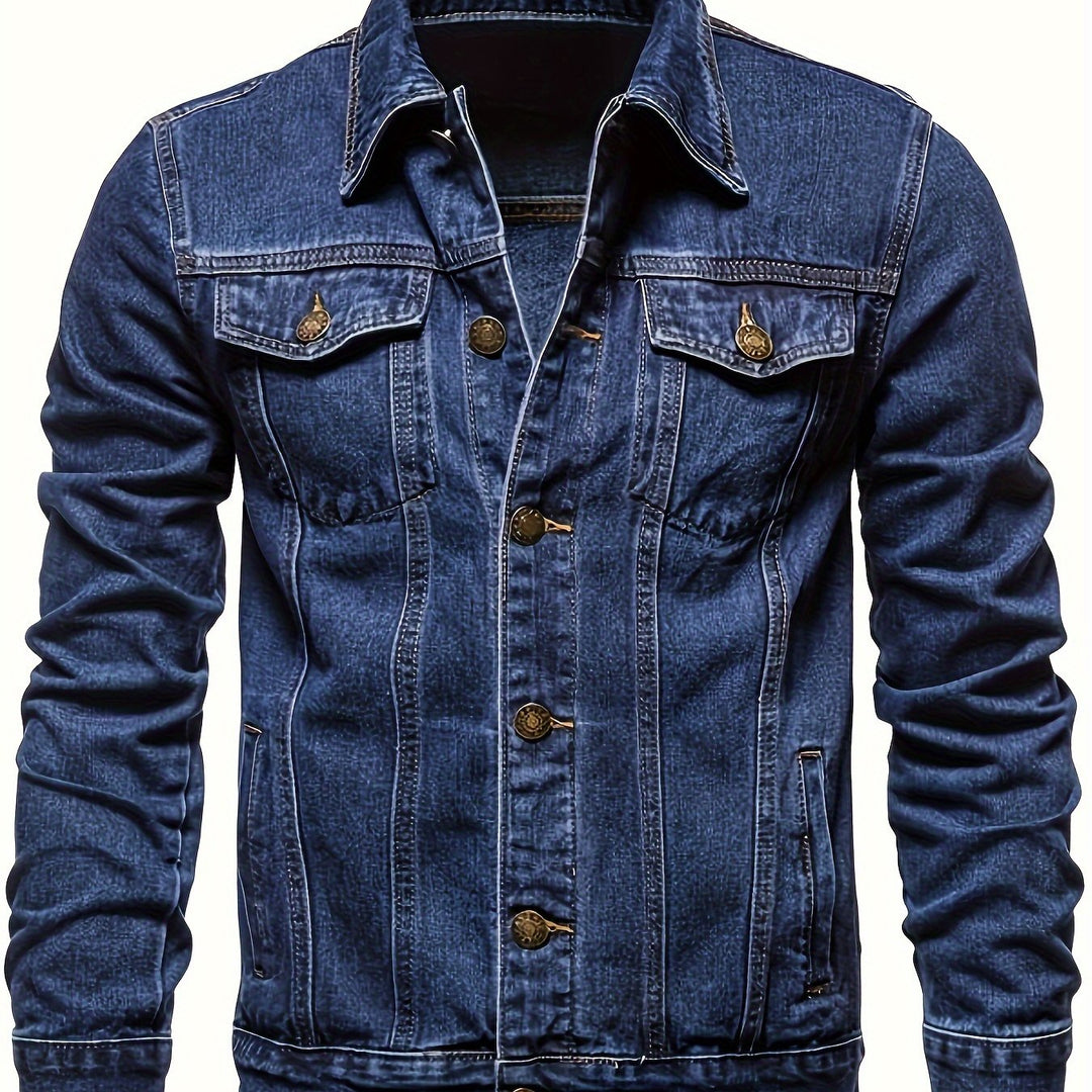 Fleur De Luxe - Veste en Jean Classique pour Homme
