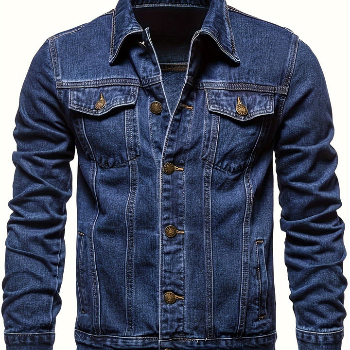 Fleur De Luxe - Veste en Jean Classique pour Homme