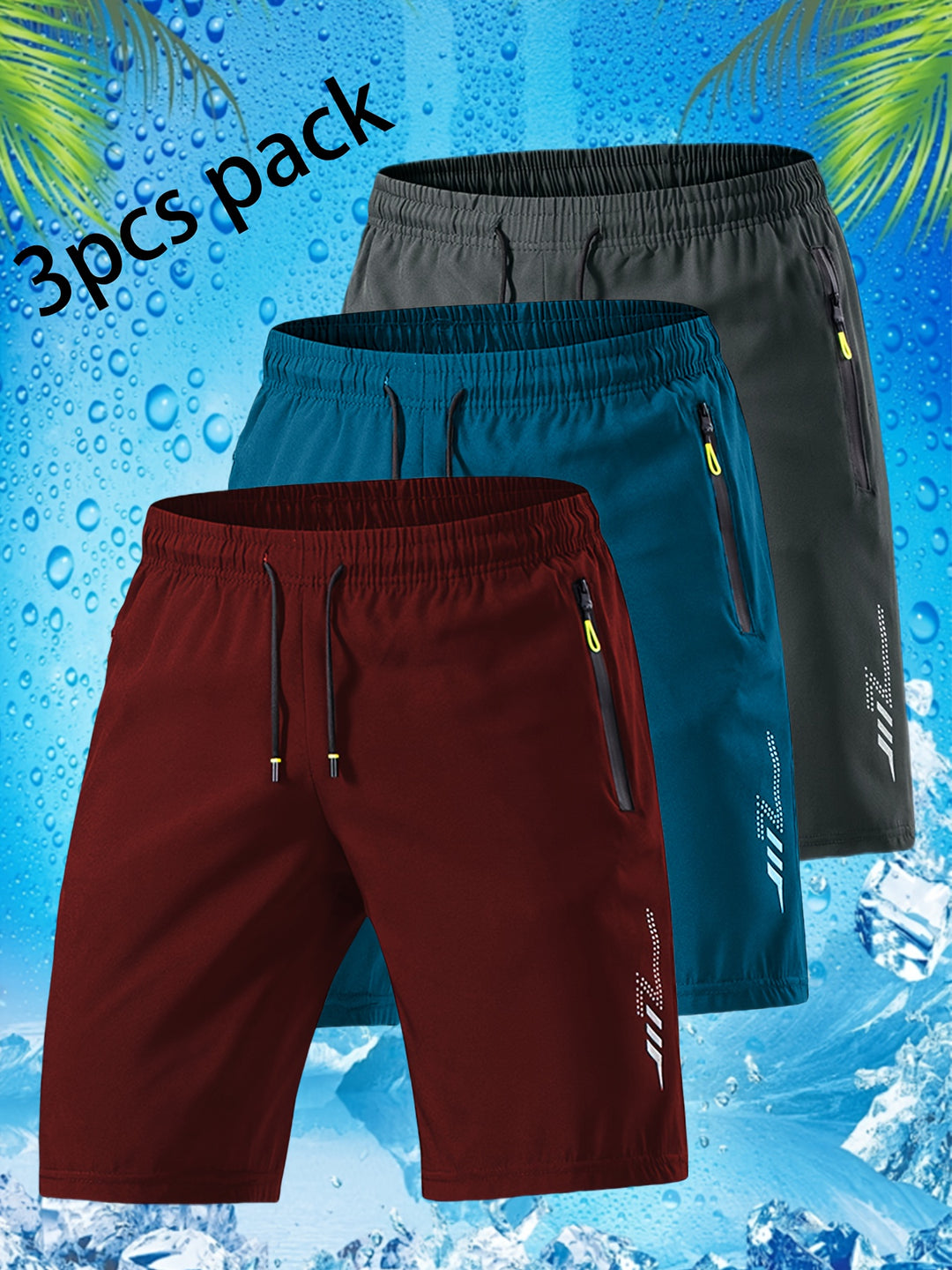 Fleur De Luxe - Pack de 3 Shorts Sport Homme