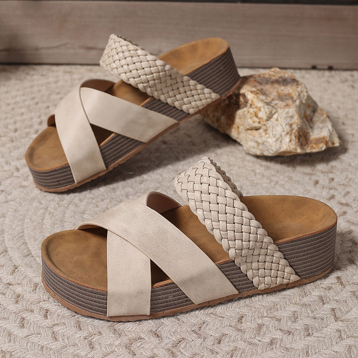 Fleur De Luxe - Sandales Compensées Tressées