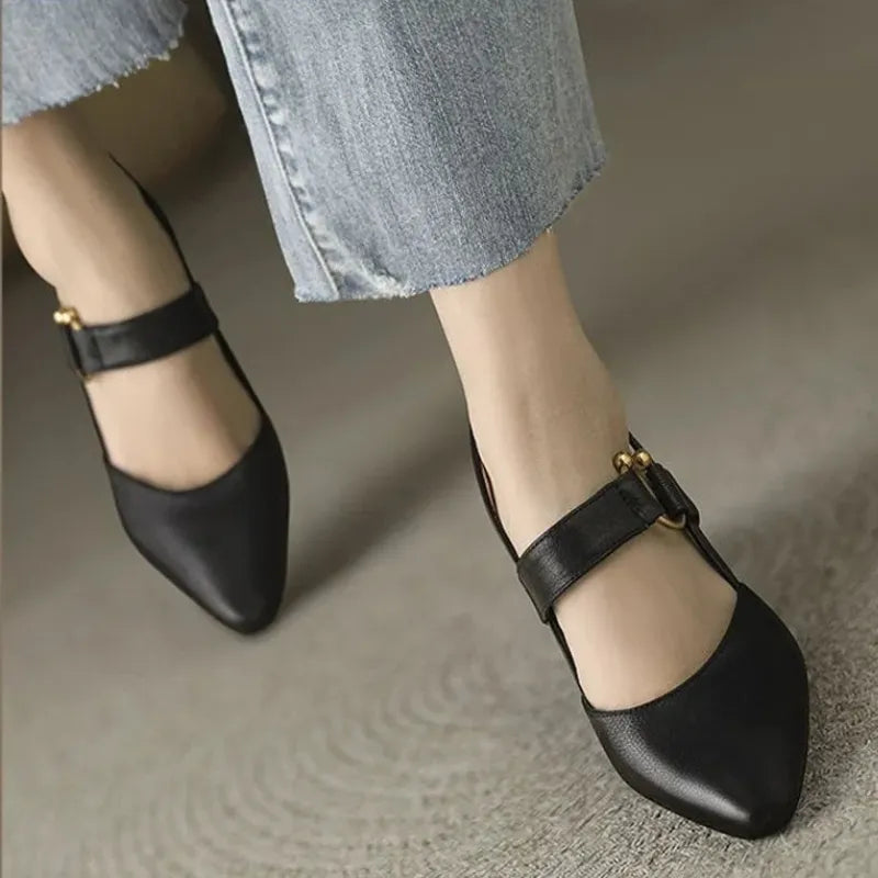 Fleur De Luxe - Escarpins Slingback Élégance Architecturale