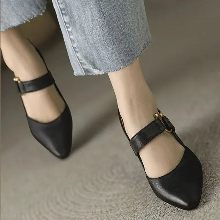 Fleur De Luxe - Escarpins Slingback Élégance Architecturale