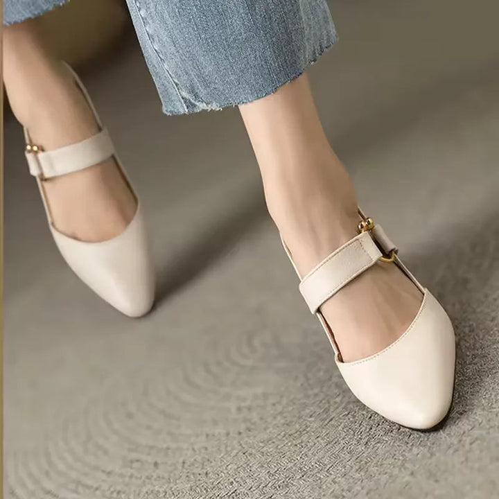 Fleur De Luxe - Escarpins Slingback Élégance Architecturale
