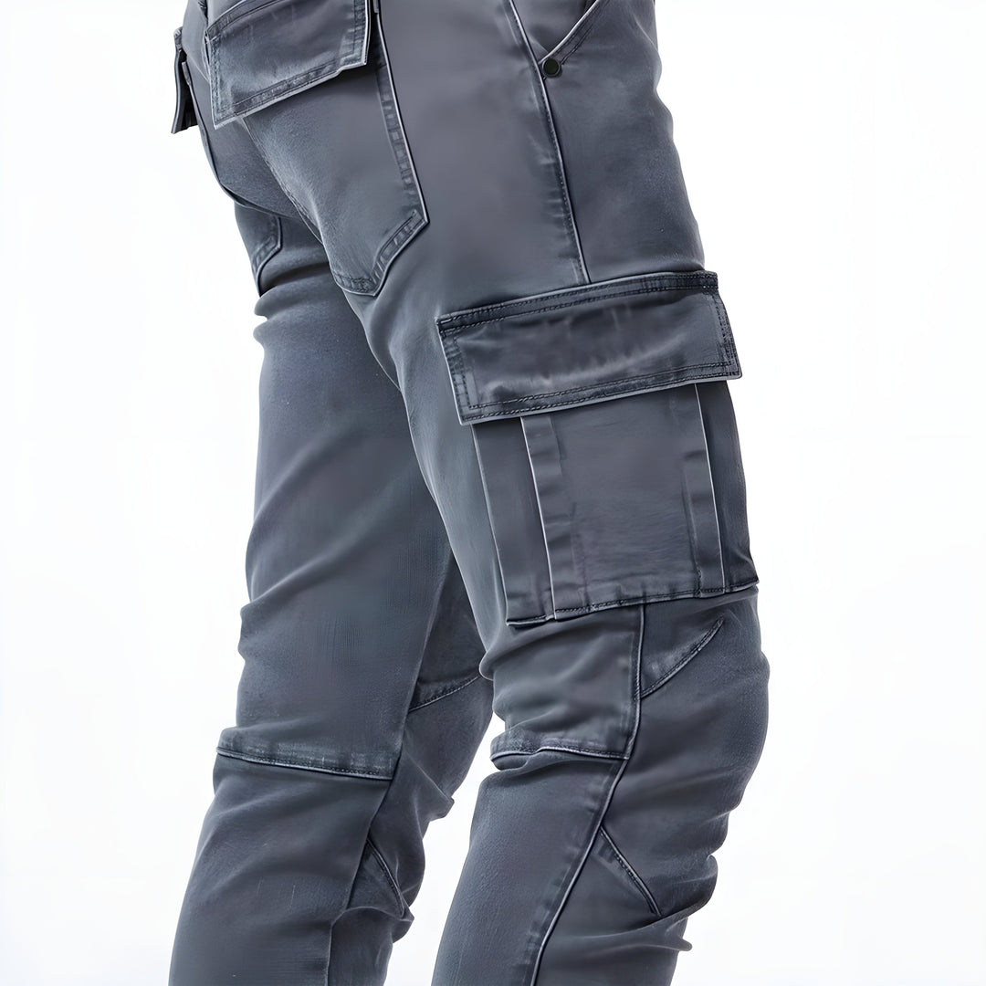 SAMUEL | Pantalon cargo en denim élastique