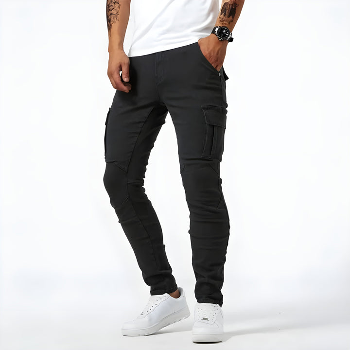 SAMUEL | Pantalon cargo en denim élastique