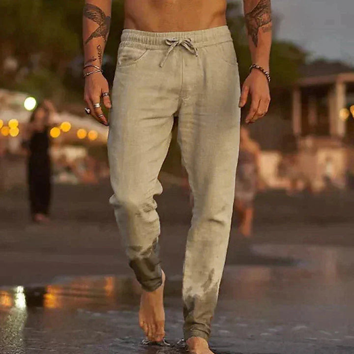Fleur De Luxe | Pantalon de plage en lin