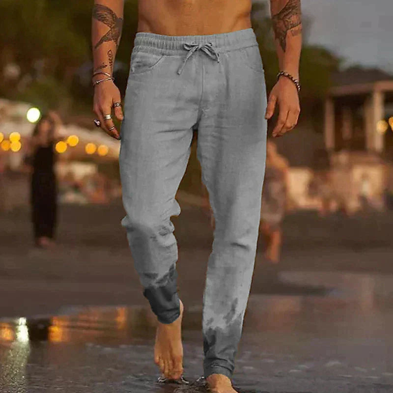 Fleur De Luxe | Pantalon de plage en lin