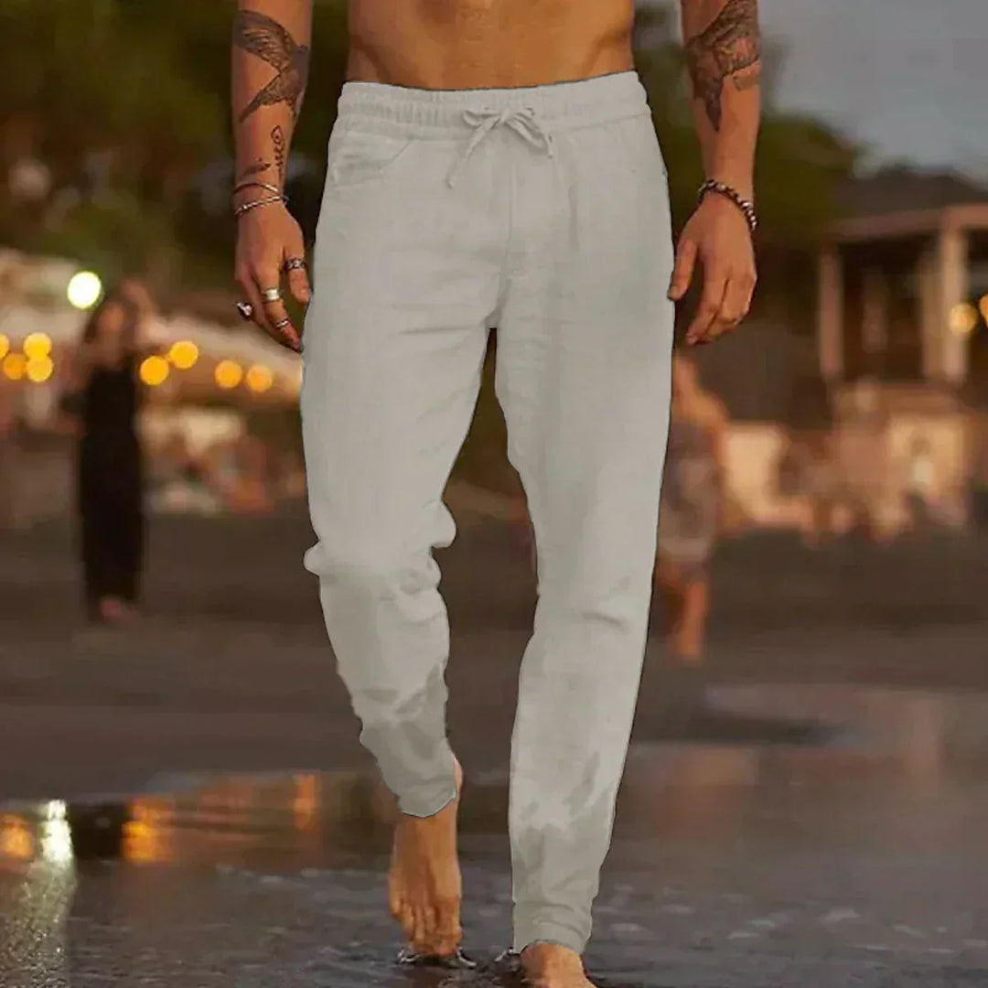 Fleur De Luxe | Pantalon de plage en lin