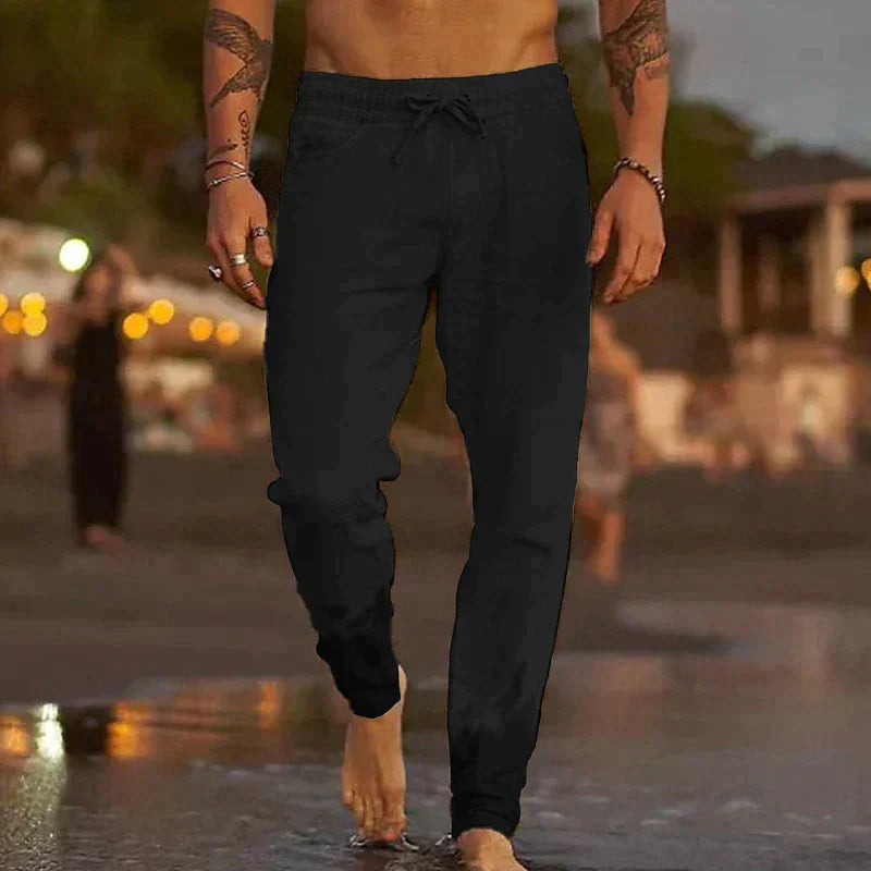Fleur De Luxe | Pantalon de plage en lin