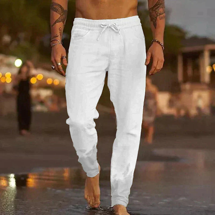 Fleur De Luxe | Pantalon de plage en lin