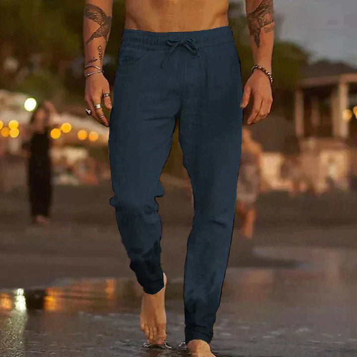 Fleur De Luxe | Pantalon de plage en lin