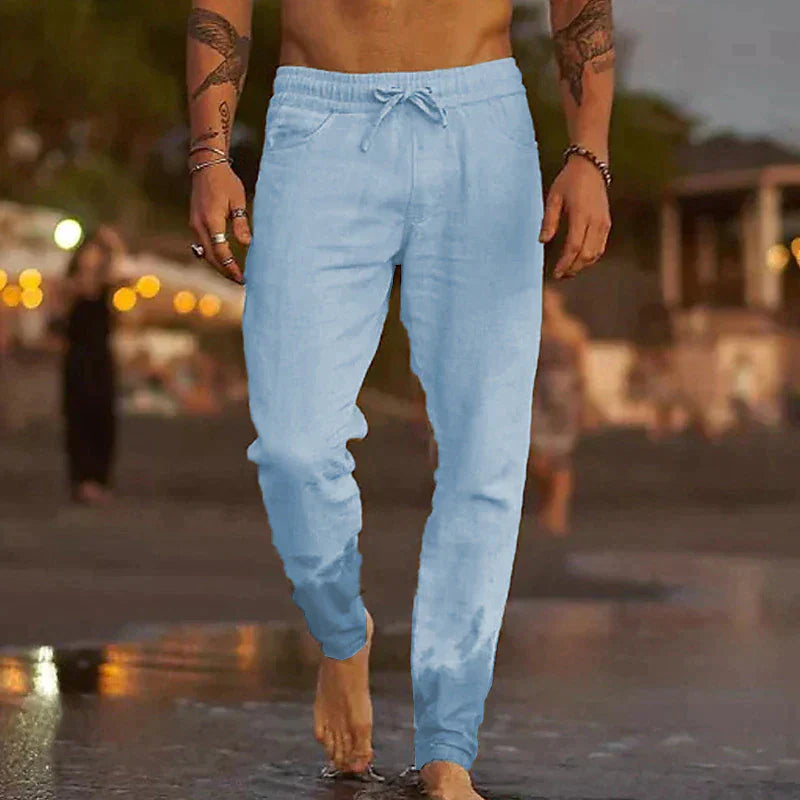 Fleur De Luxe | Pantalon de plage en lin