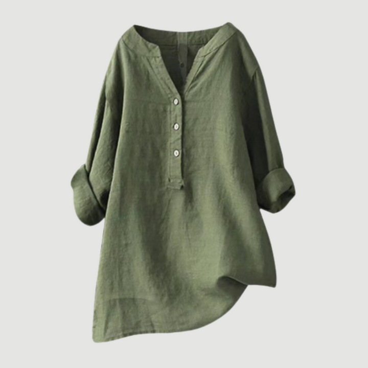 Fleur De Luxe - Tunique Oversize en Lin Rouge