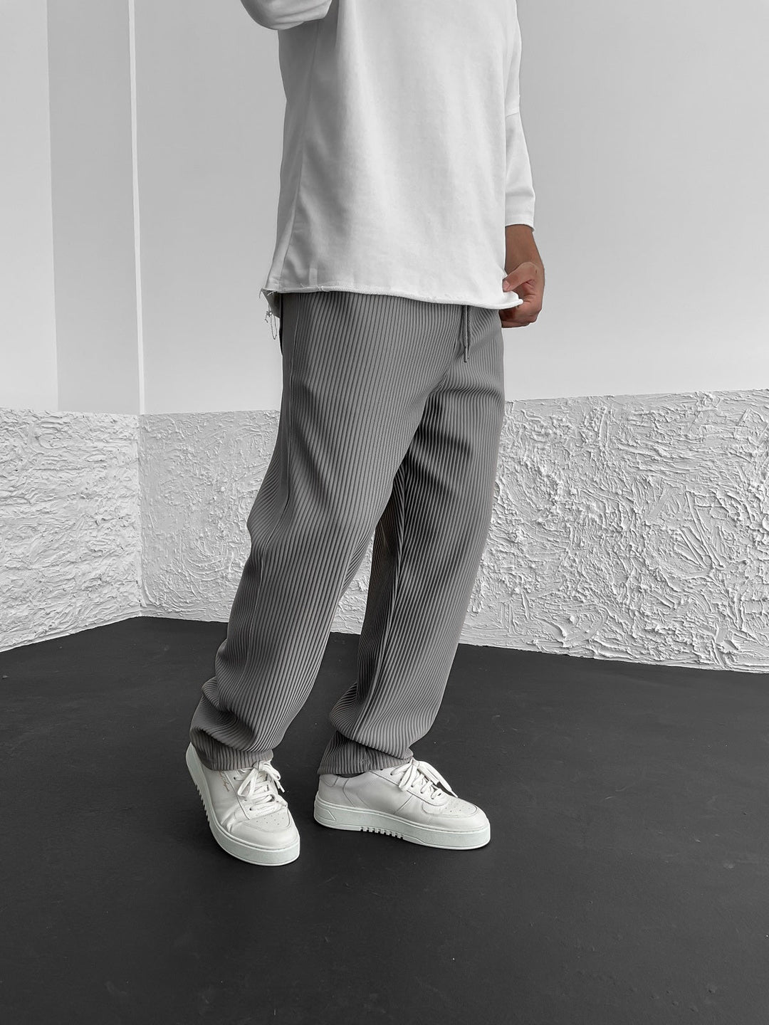Fleur De Luxe - Pantalon côtelé coupe décontractée