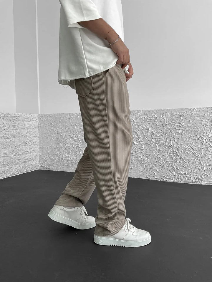 Fleur De Luxe - Pantalon côtelé coupe décontractée