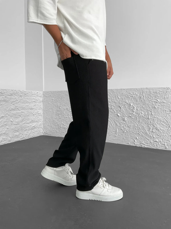 Fleur De Luxe - Pantalon côtelé coupe décontractée