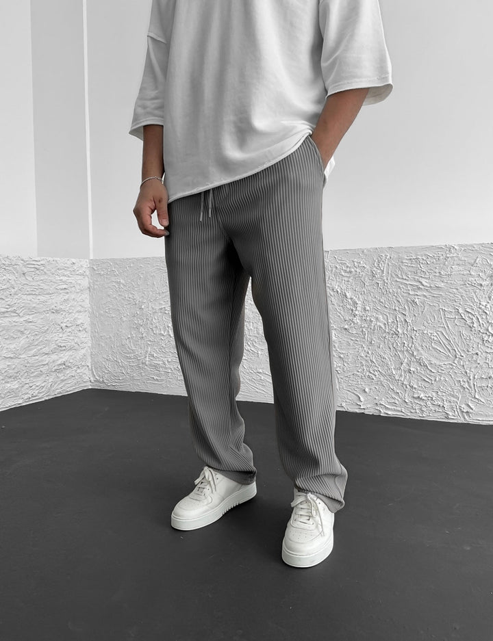 Fleur De Luxe - Pantalon côtelé coupe décontractée