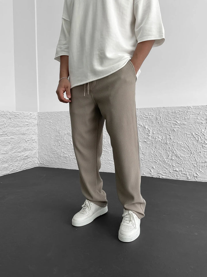 Fleur De Luxe - Pantalon côtelé coupe décontractée