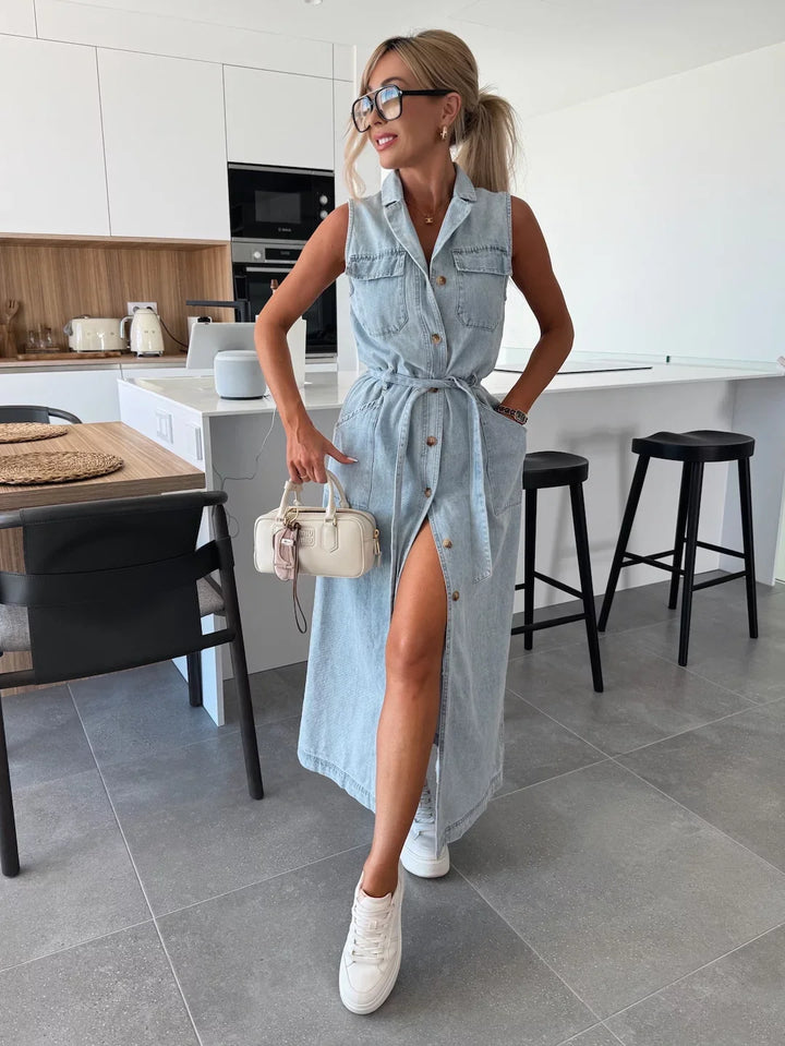 Fleur De Luxe | Louise | Robe longue en jean