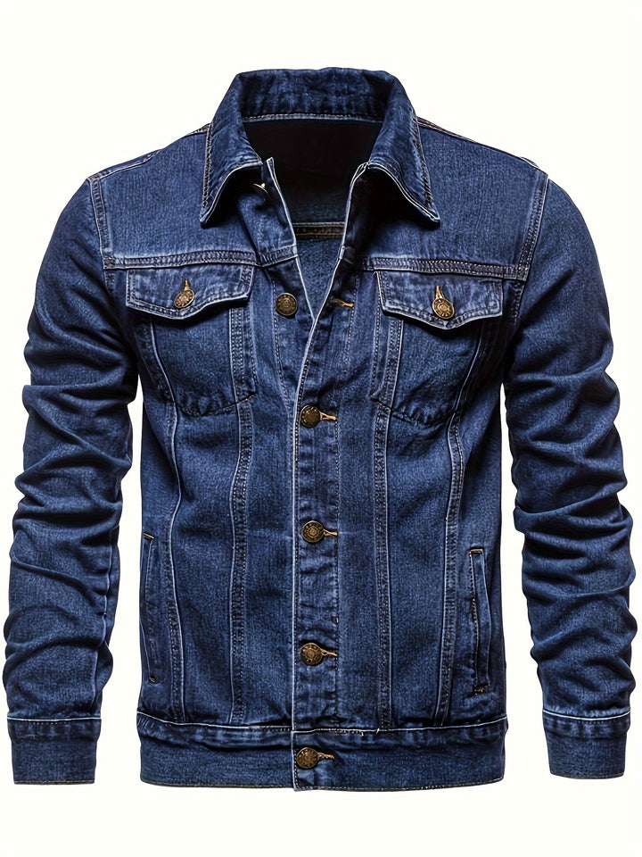 Fleur De Luxe - Veste en Jean Classique pour Homme