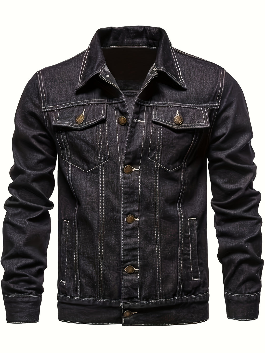 Fleur De Luxe - Veste en Jean Classique pour Homme