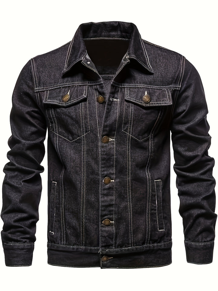 Fleur De Luxe - Veste en Jean Classique pour Homme