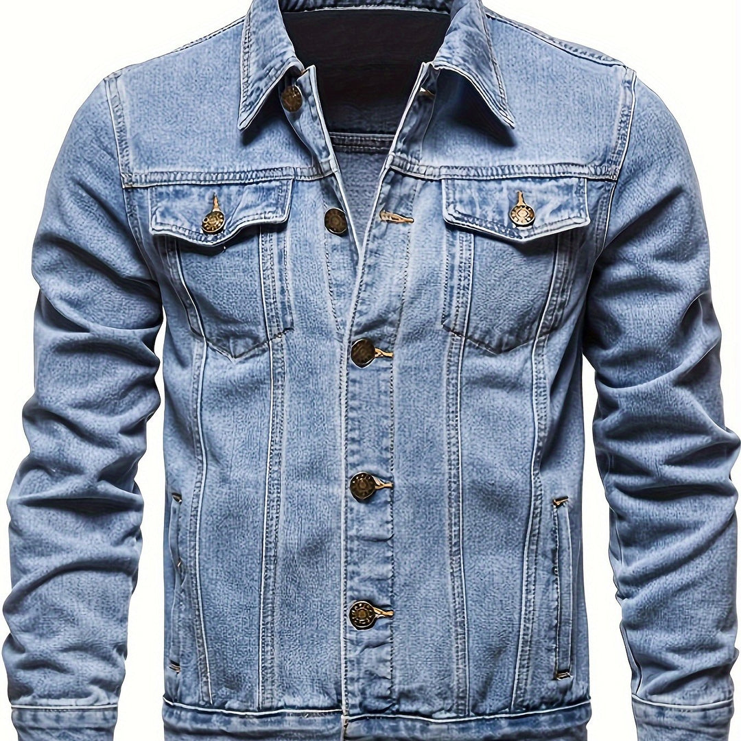 Fleur De Luxe - Veste en Jean Classique pour Homme