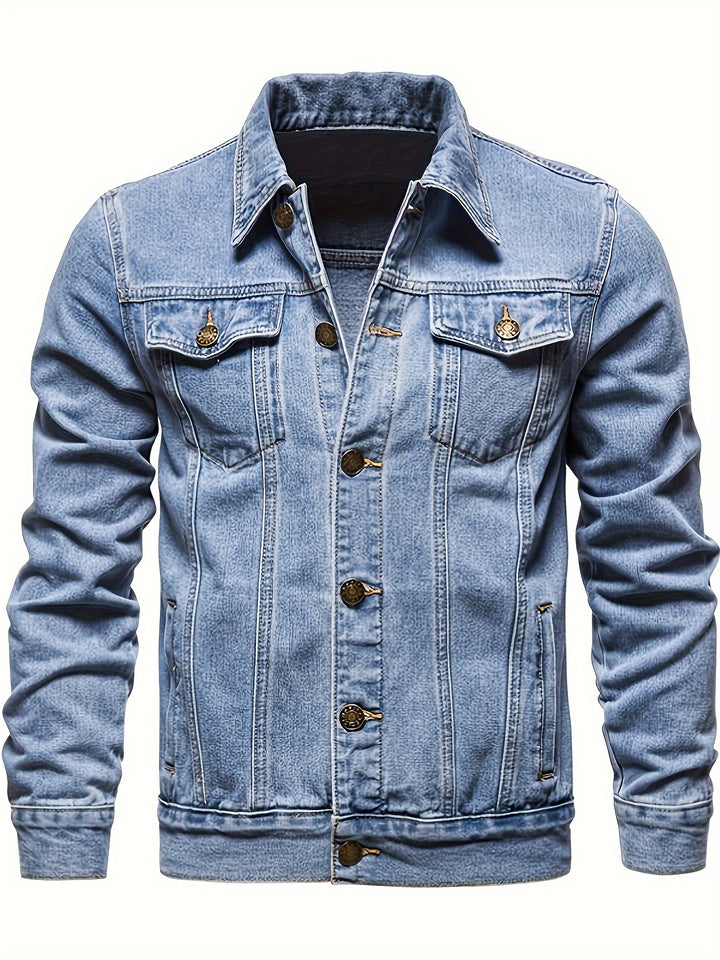 Fleur De Luxe - Veste en Jean Classique pour Homme