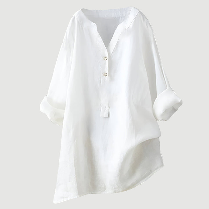 Fleur De Luxe - Tunique Oversize en Lin Rouge